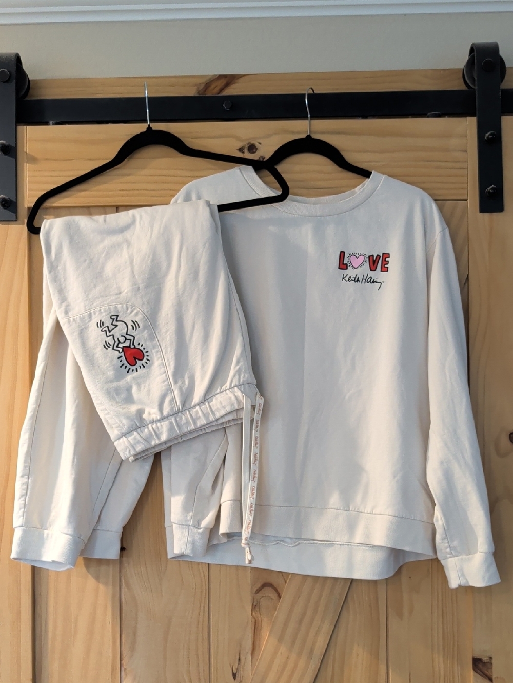 Keith Haring LOVE Cream Track Jogger Set - Women's